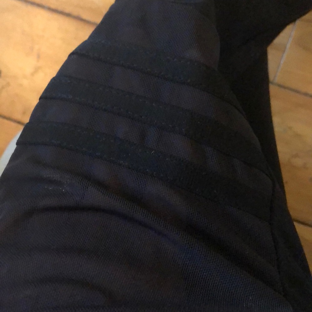 Adidas xs black sheer bottom leg tights - Picture 4 of 6